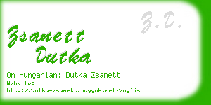 zsanett dutka business card